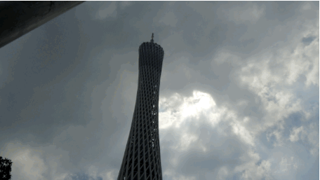 大疆灵眸osmo 广州塔风云变幻.gif