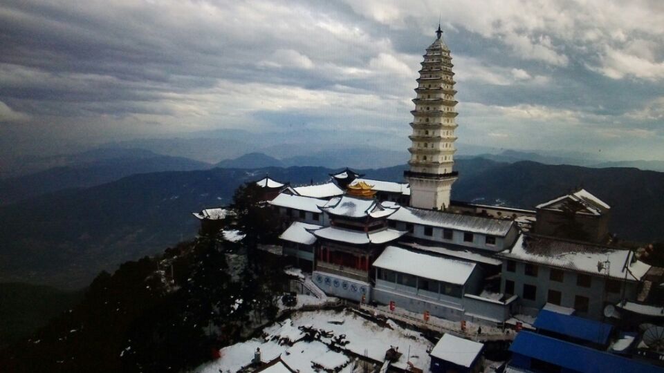 dji inspire1航拍大理鸡足山 悟1国内雪中航拍第一人