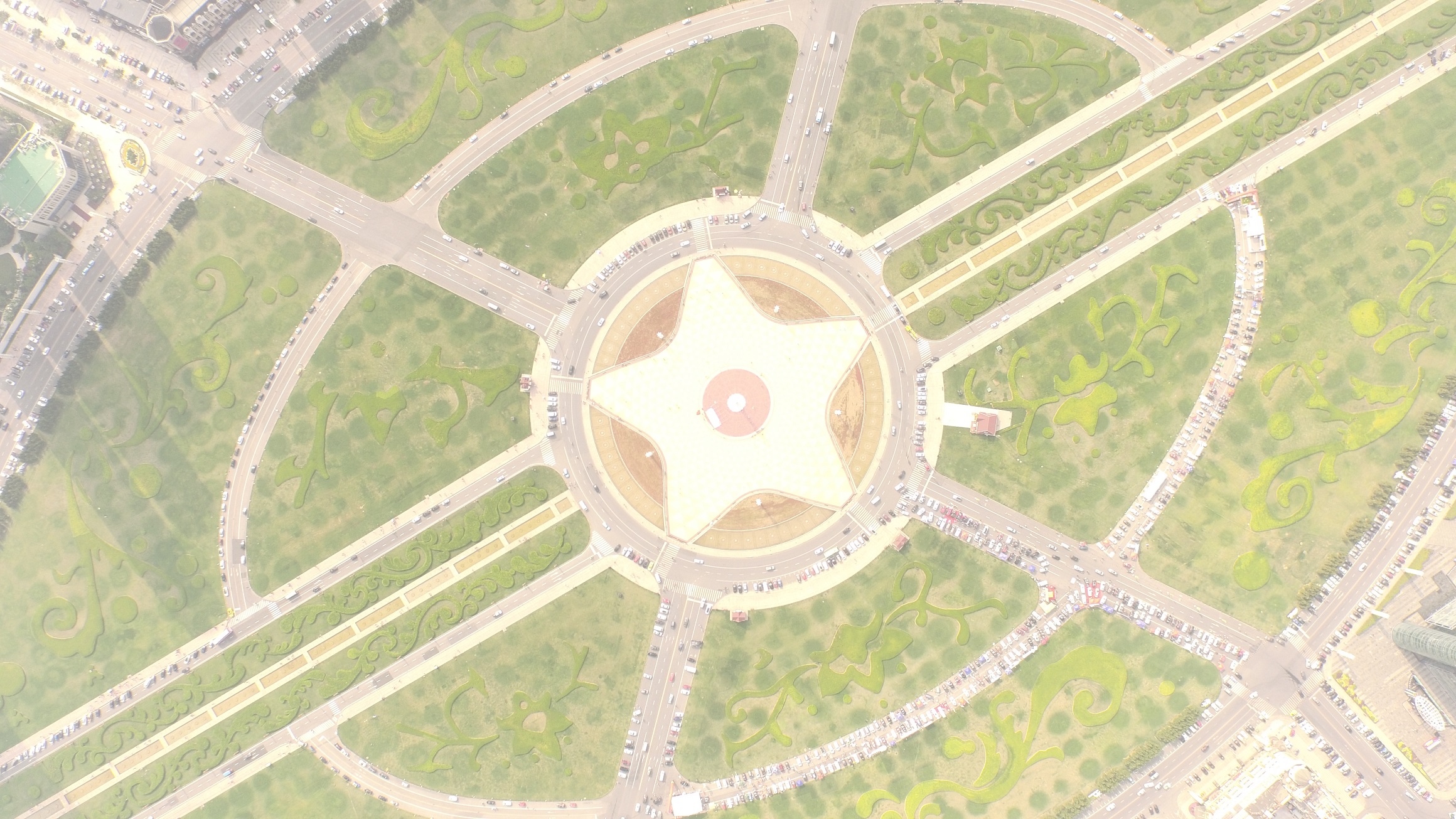 大连星海广场俯视图图片
