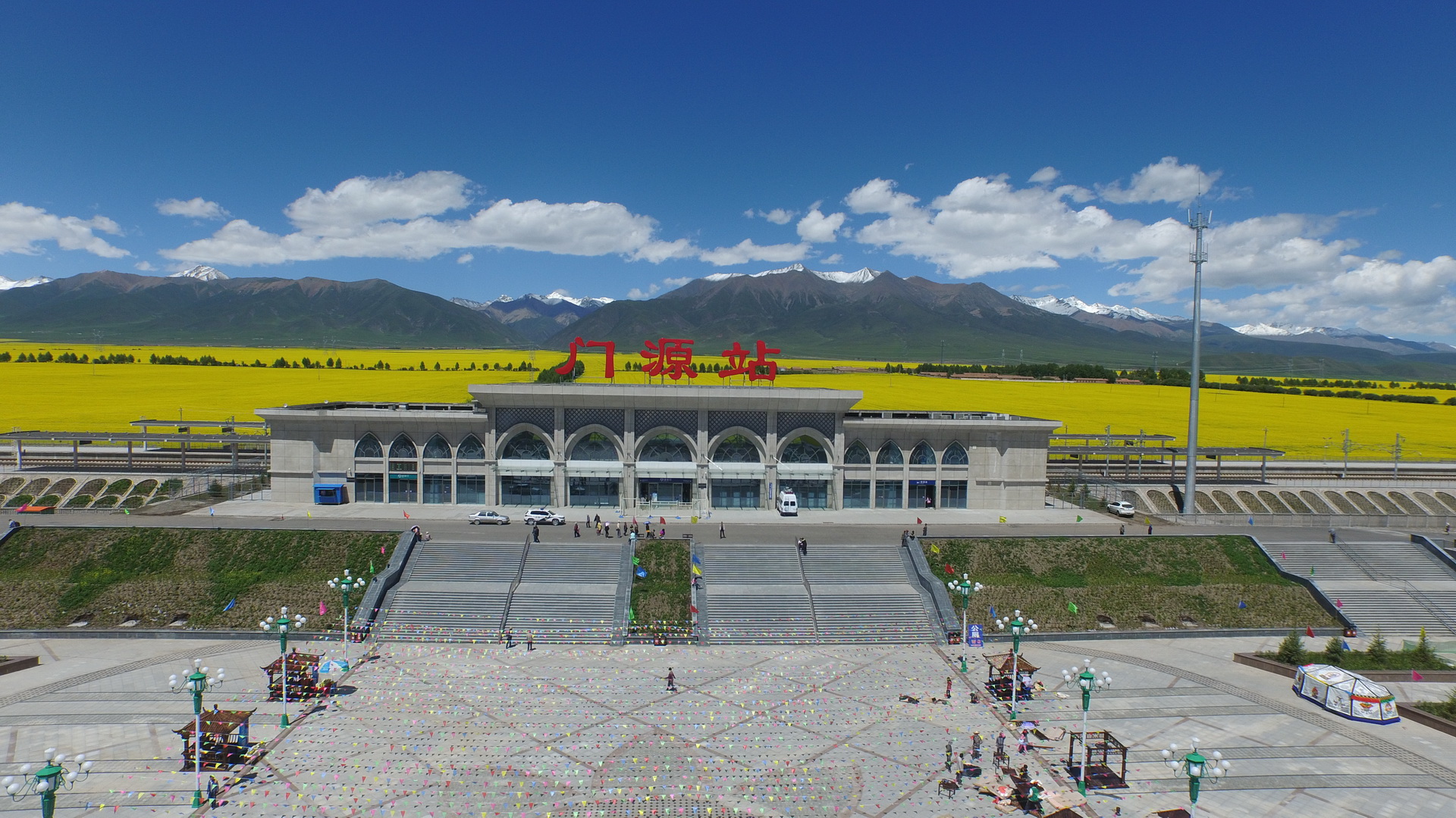 门源拍火车(高铁)