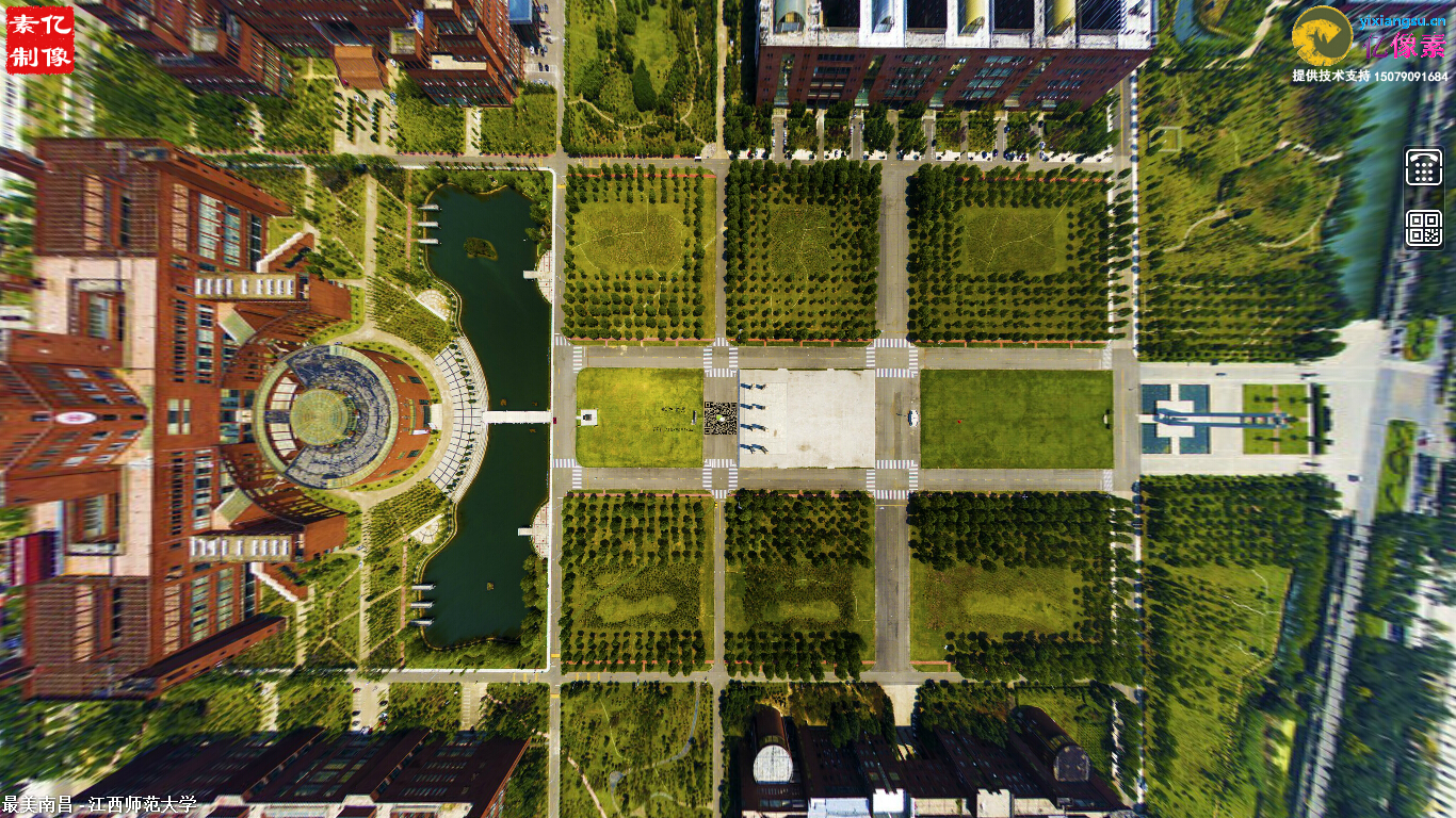 今天天气好去江西师范大学拍了几个全景,蓝天白云好美啊