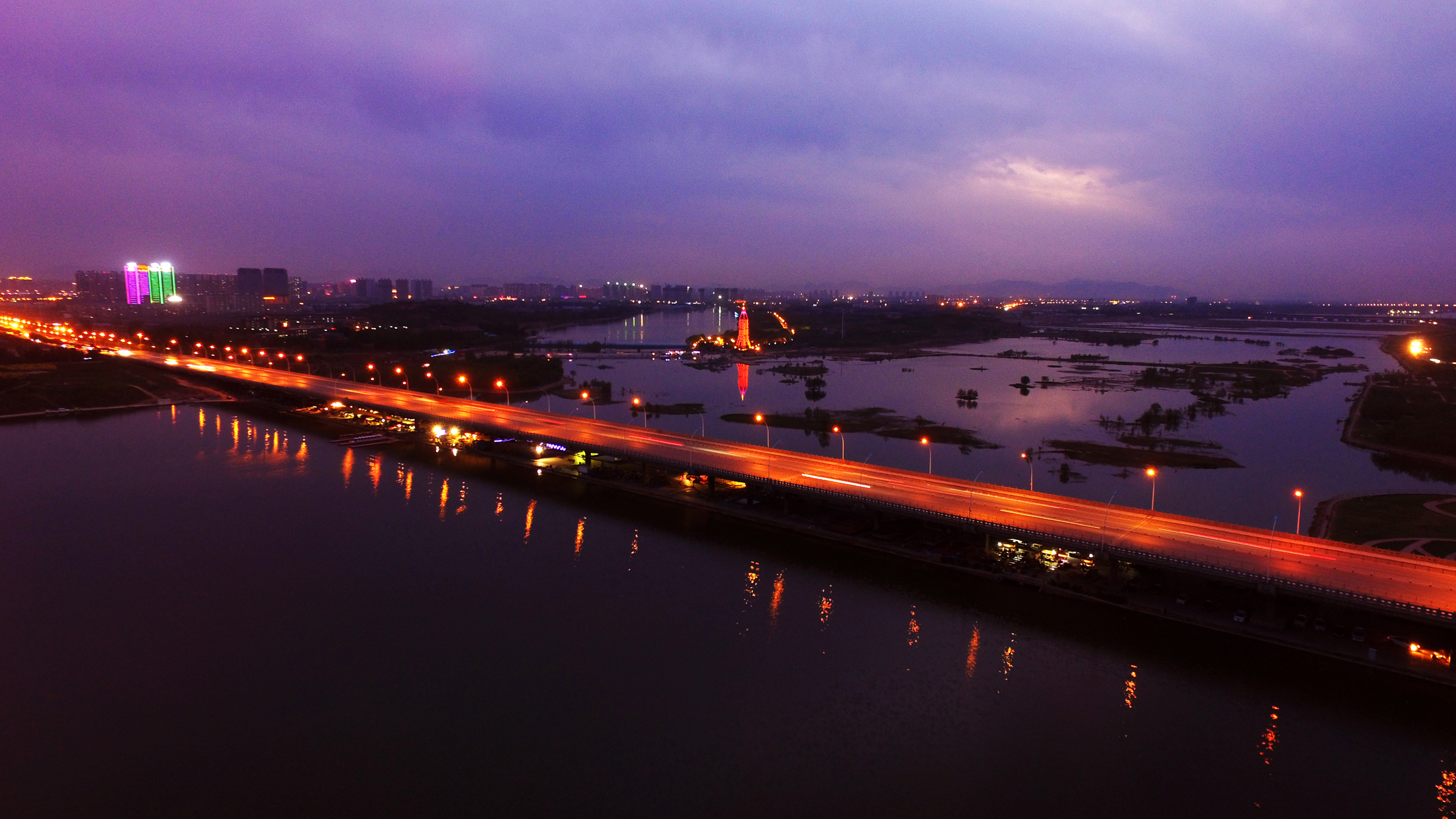 夜拍石家庄子龙大桥 | 带着无人机去直播,大疆社区