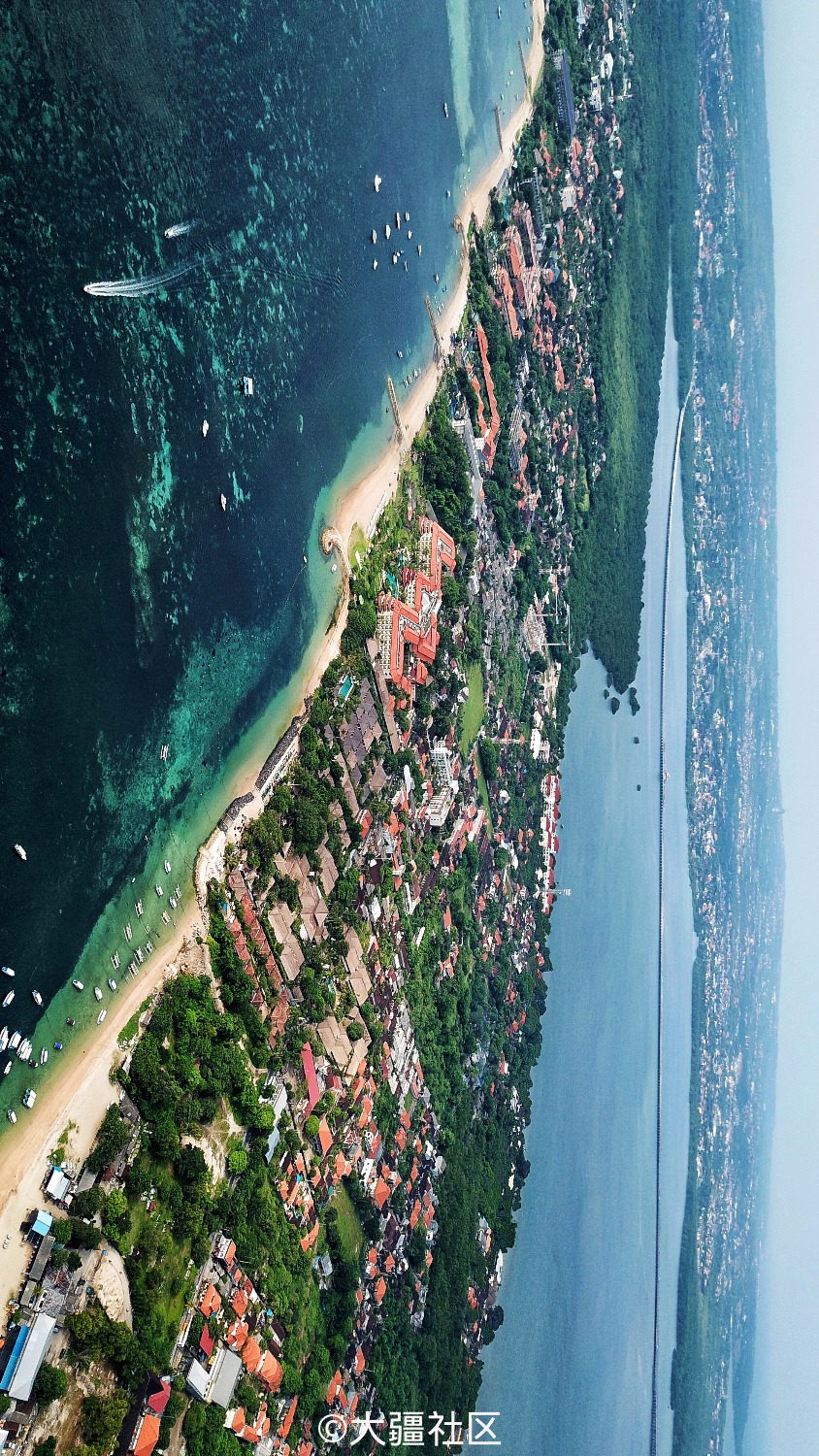 船上航拍巴厘岛,没想到可以这样拍.