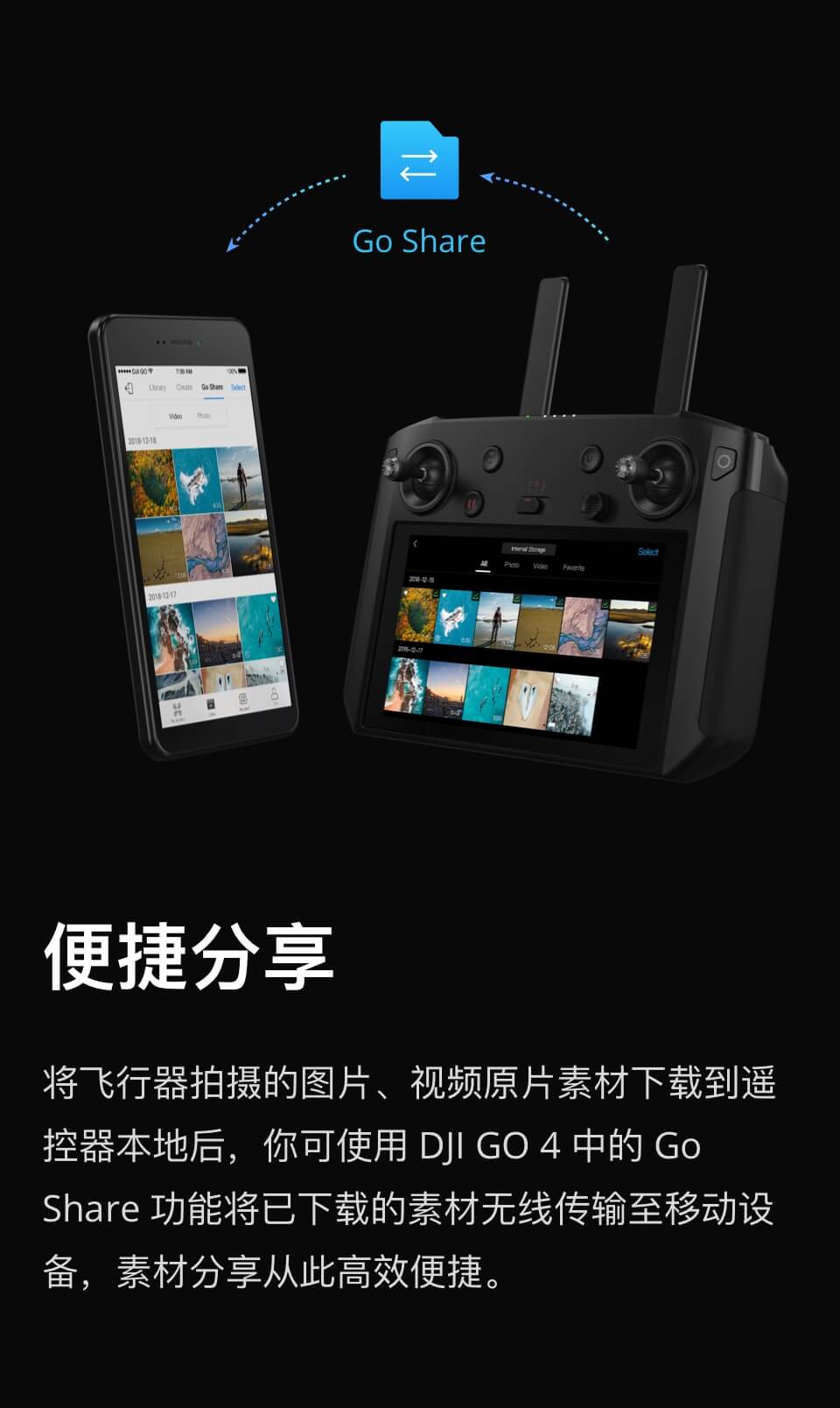 大疆创新发布"御"mavic 2系列带屏幕遥控器